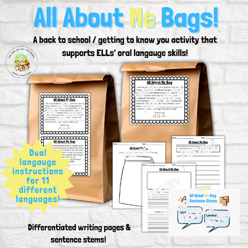 Preview of Multilingual All About Me Bags! Getting to know your ELL/ESL Students Activity