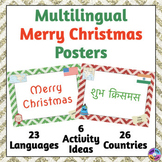 Multilingual Merry Christmas Posters - No Prep
