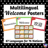 Multilingual Welcome Posters For Classroom Decor - Polka D