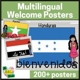 Multilingual Welcome Posters with Country Flags for ESL & 