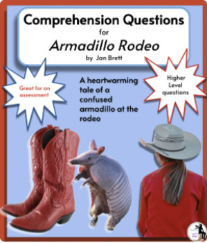 Preview of Multiple Choice Comprehension Questions for Armadillo Rodeo by Jan Brett