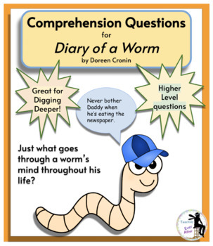 Preview of Multiple Choice Comprehension Questions for Diary of a Worm 