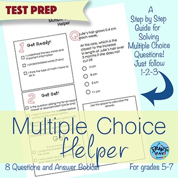 Multiple Choice Math Word Problem Test Prep Helper! Grades 5-7 by Fran ...