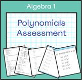 Multiple Choice Polynomials Assessment + Explanations / PD