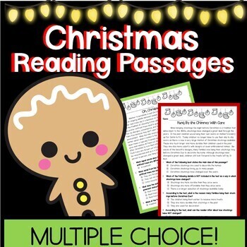 Preview of Multiple Choice Reading Passages for Christmas