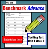 Multiple Choice Spelling Test - Benchmark Advance - Grade 