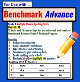 Multiple Choice Spelling Test-Benchmark Advance-Grade 1 Un