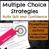 Multiple Choice Strategies PowerPoint, Worksheet, and Activity for Grades 6-8