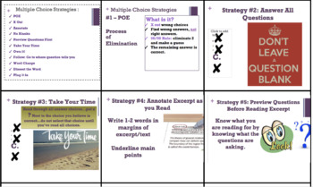 Preview of Multiple Choice Strategy Flash Cards, SAT Prep, AP Exam, MCAS, Test Prep