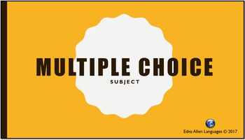 Preview of Multiple Choice Template Distance Learning