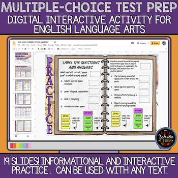 Preview of Multiple-Choice Test Prep: Digital Interactive Notebook