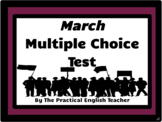 33-Question Multiple Choice Test for March-Book One