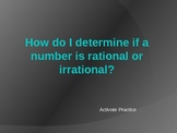 Multiple Choice quiz on rational and irrational numbers Po