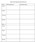 Multiple Days Daily Warm-Up & Exit Ticket Sheet