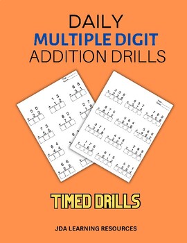 Preview of Multiple Digit Addition Drills( With Carrying)