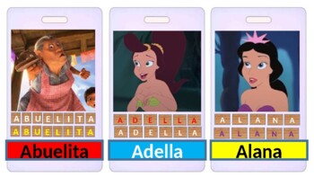 Preview of Multiple Disney Games - Vowels, Consonants, Charades, Wordsearch, Spelling