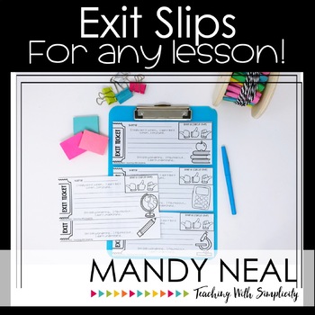 Preview of Exit Slips for Any Lesson