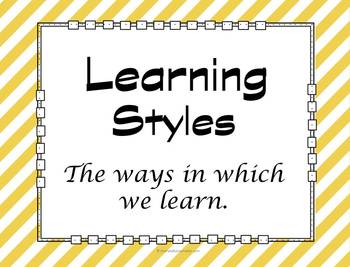 Preview of Study Skills: Learning Styles Slideshow and Guidance Activity