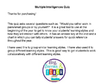 Multiple Intelligences-Learning Styles Quiz