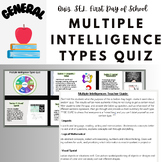 Multiple Intelligences Quiz, Teacher Guide and PowerPoint 
