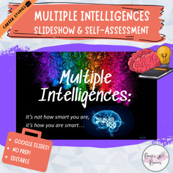 Preview of Multiple Intelligences Slideshow & Quiz (Career Studies - GLC2O)