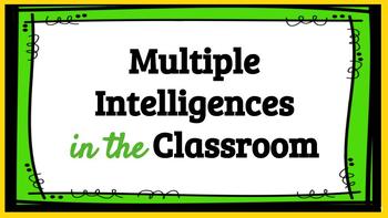 Preview of Multiple Intelligences in the Classroom