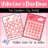 Spec Educ Valentine's Day Bingo | Color/Black & White | Di