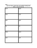 Multiple Meaning Picture Drawing Worksheet FREE