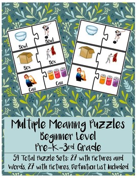Preview of Multiple Meaning Puzzles