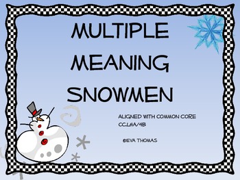 Preview of Multiple Meaning Snowman Activity