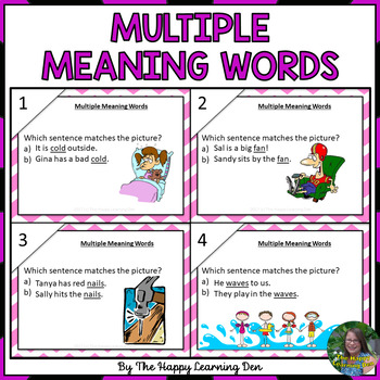 Preview of Multiple Meaning Words with Context Clues and Picture Clues