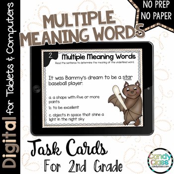 Preview of Multiple Meaning Word Homonym Vocabulary Activity Google Slides Digital Resource
