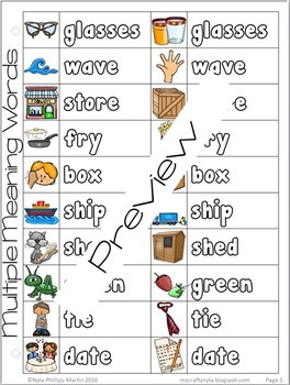 Double Words Pack - Vocabulary Fun  Vocabulary, Word work activities,  Multiple meaning words