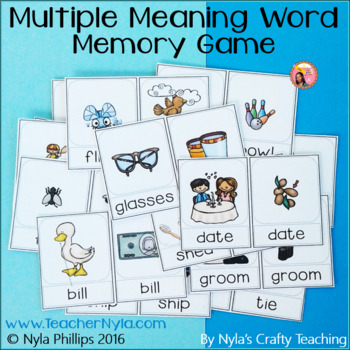 Preview of Multiple Meaning Words Memory Game