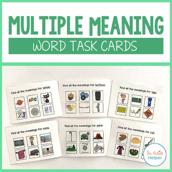 Preview of Multiple Meaning Word Task Cards