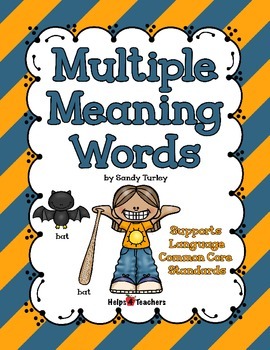 Preview of CCSS L.4:  Multiple Meaning Words/Printable & TPT Digital Activities