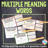 Multiple Meaning Words Task Card Activities & Games: Homon