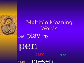 Multiple Meaning Words – Central do Inglês