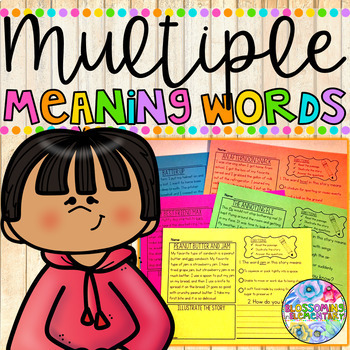 Preview of Multiple Meaning Words Activities and Reading Passages Multiple Meaning Words