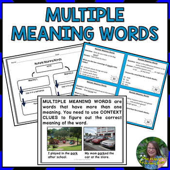 Preview of Multiple Meaning Words Activities and Assessments