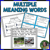 Multiple Meaning Words Activities and Assessments