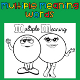 Multiple Meaning Words Activity | M&M activity | Homonyms 