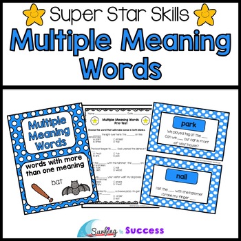 Preview of Multiple Meaning Words: Assessments, Games, and Worksheets