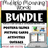 Multiple Meaning Words BUNDLE - Posters, Cards, Activities