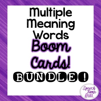 Preview of Multiple Meaning Words Boom Cards™️ Bundle