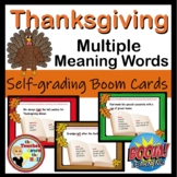 Multiple Meaning Words Boom Cards Thanksgiving Digital Voc