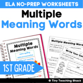 Multiple Meaning Words Common Core Practice Sheets L.1.4.a