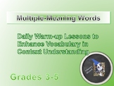 Multiple-Meaning Words Daily Warm-ups (Grades 3-5)
