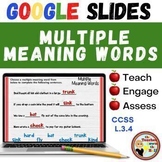 Multiple Meaning Words GOOGLE Slides I Digital Vocabulary 