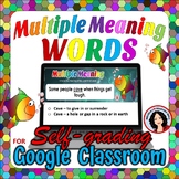 Multiple Meaning Words Google Classroom Digital File